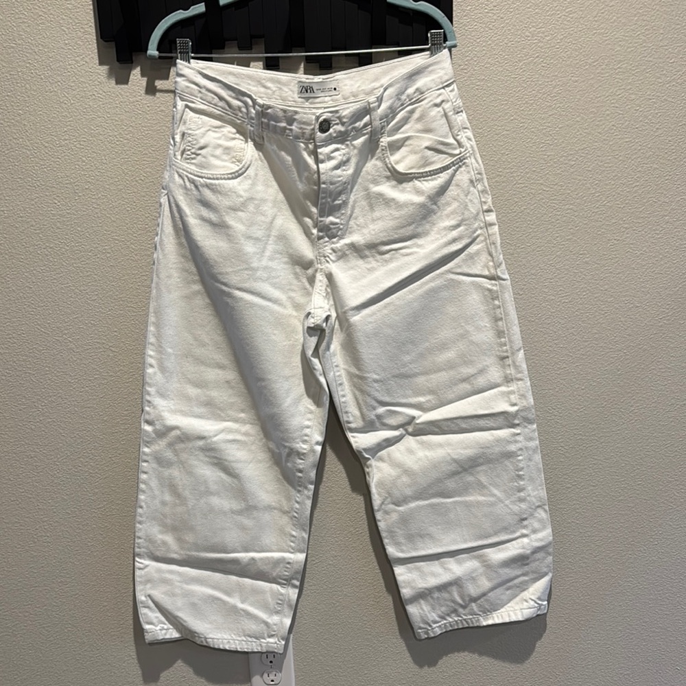 White Wide-Leg Jeans